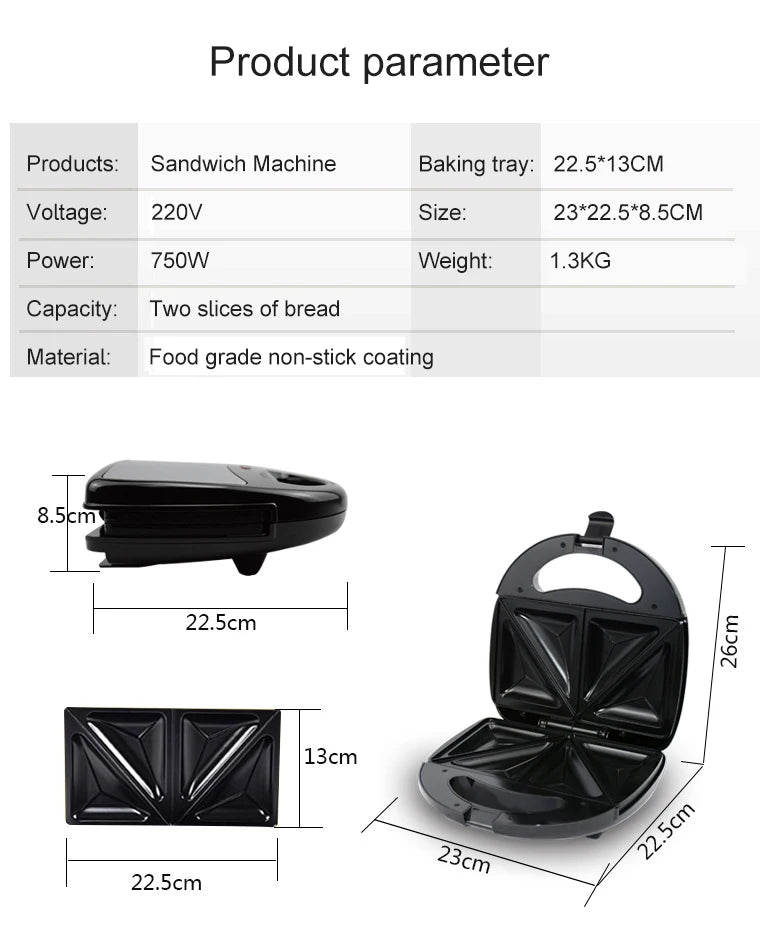 Máquina para Sanduícheira (Sanduícheira) : Panini, Waffle e Grelhados 2 Lados