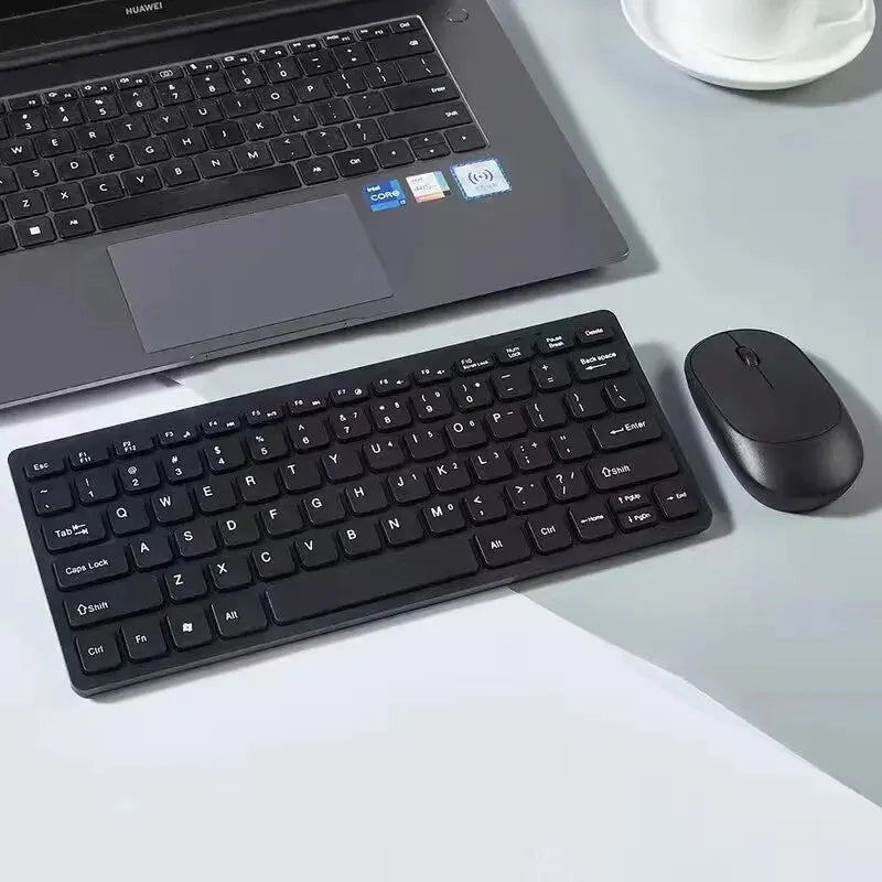 Teclado e Mouse Sem Fio 2.4G Portátil para Diversos Dispositivos