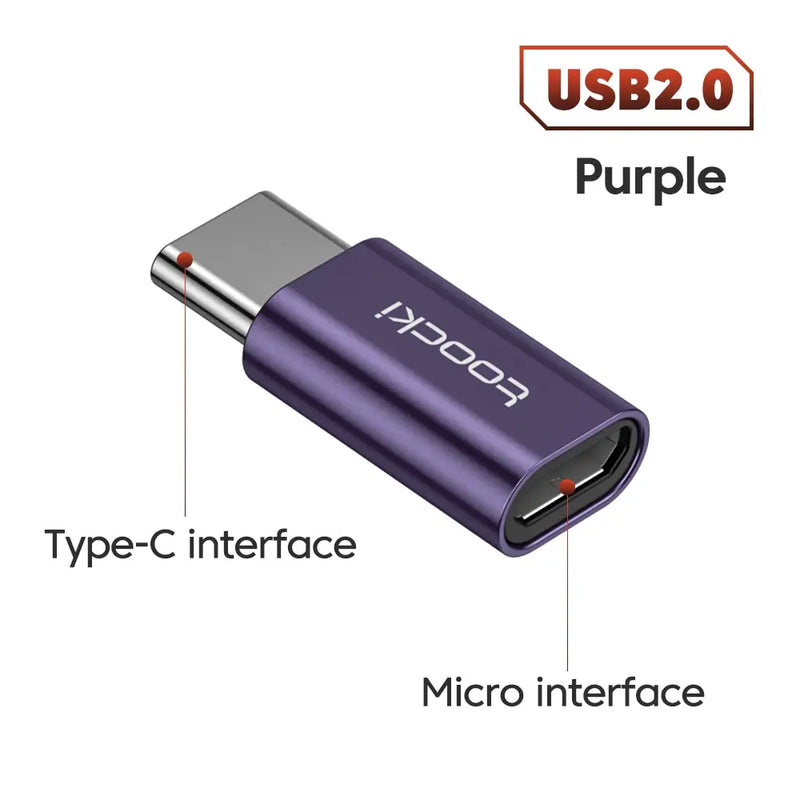 Adaptador USB 3.0/2.0 para Type-C e Micro USB.