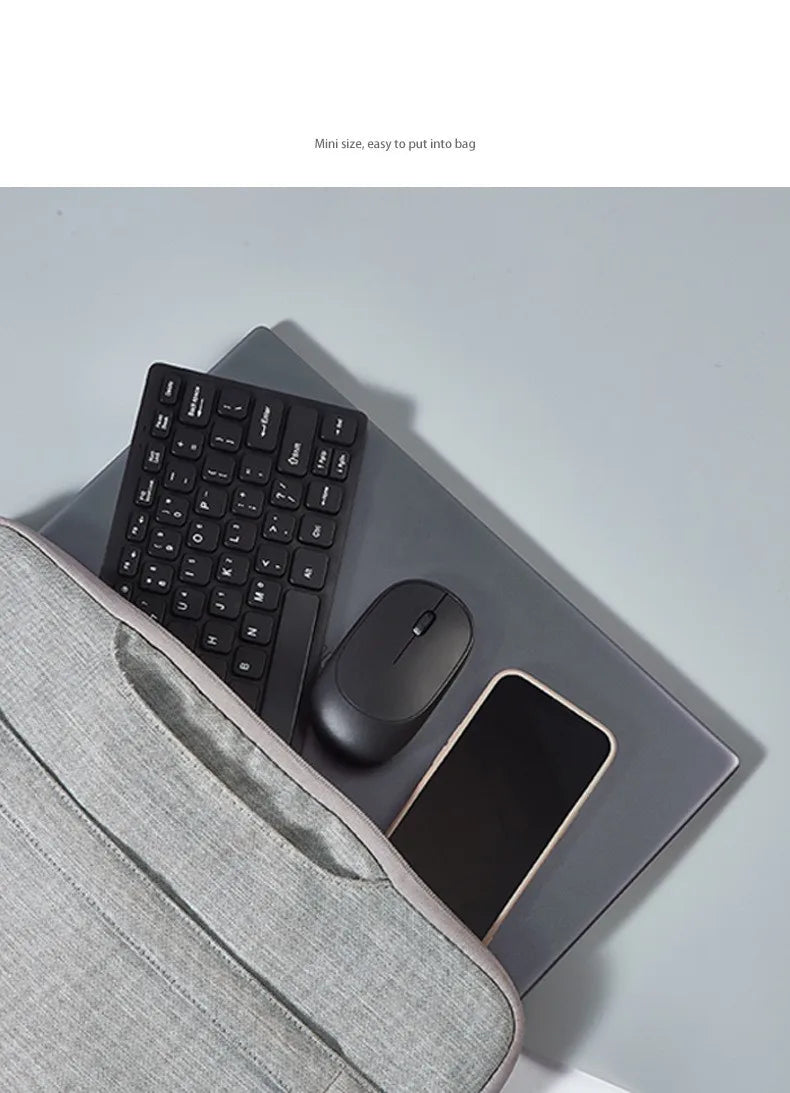 Teclado e Mouse Sem Fio 2.4G Portátil para Diversos Dispositivos