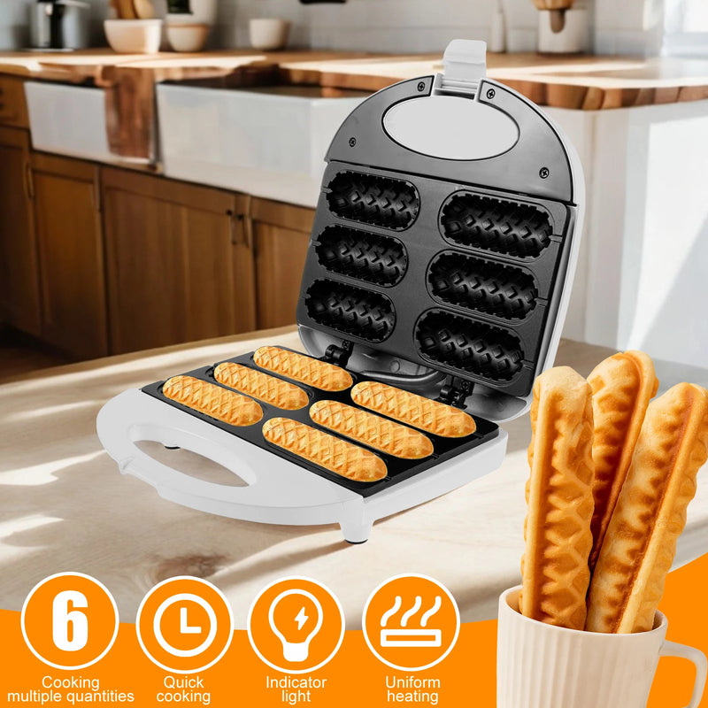 Máquina de Grelhar Salsichas 750W: Hot Dog, Waffle e Mais