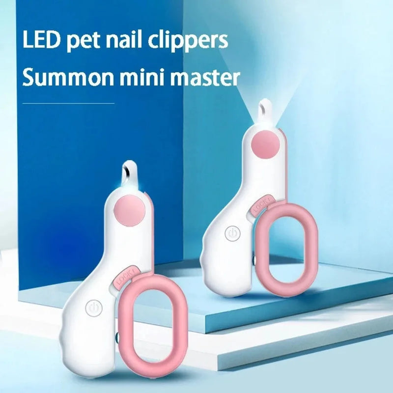 Aparador de Unhas para Pet Mini com LED – Corte Seguro e Preciso