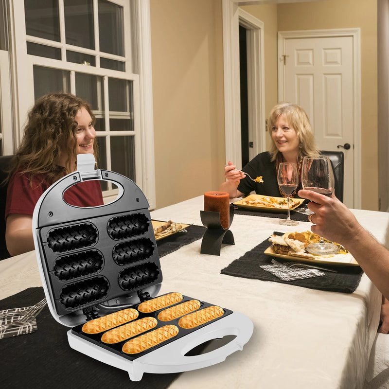 Máquina de Grelhar Salsichas 750W: Hot Dog, Waffle e Mais