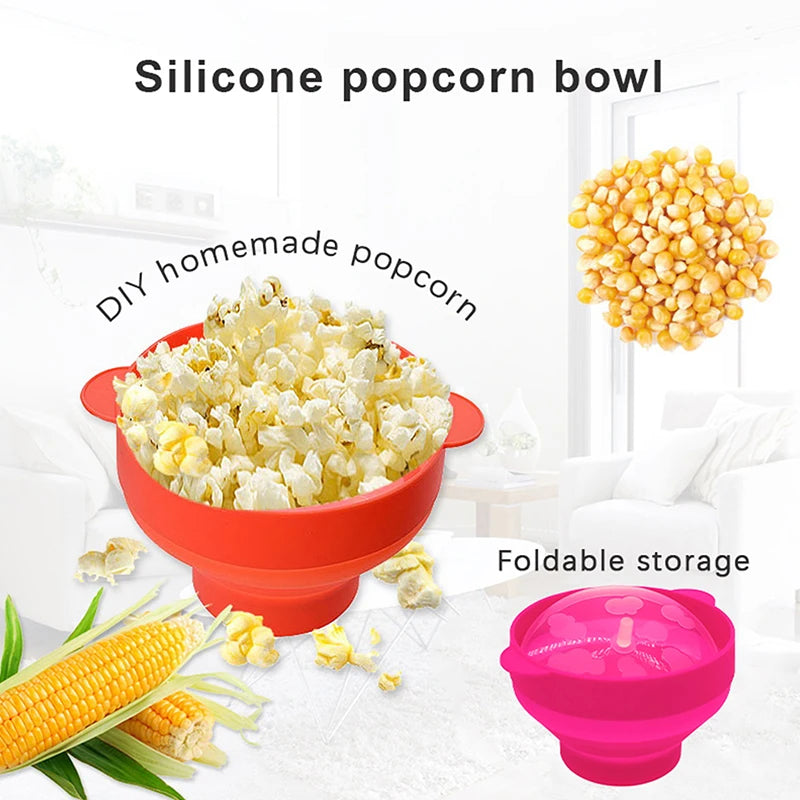 Tigela de Silicone para Pipoca (Pipoqueira): Micro-ondas, Chips e Frutas