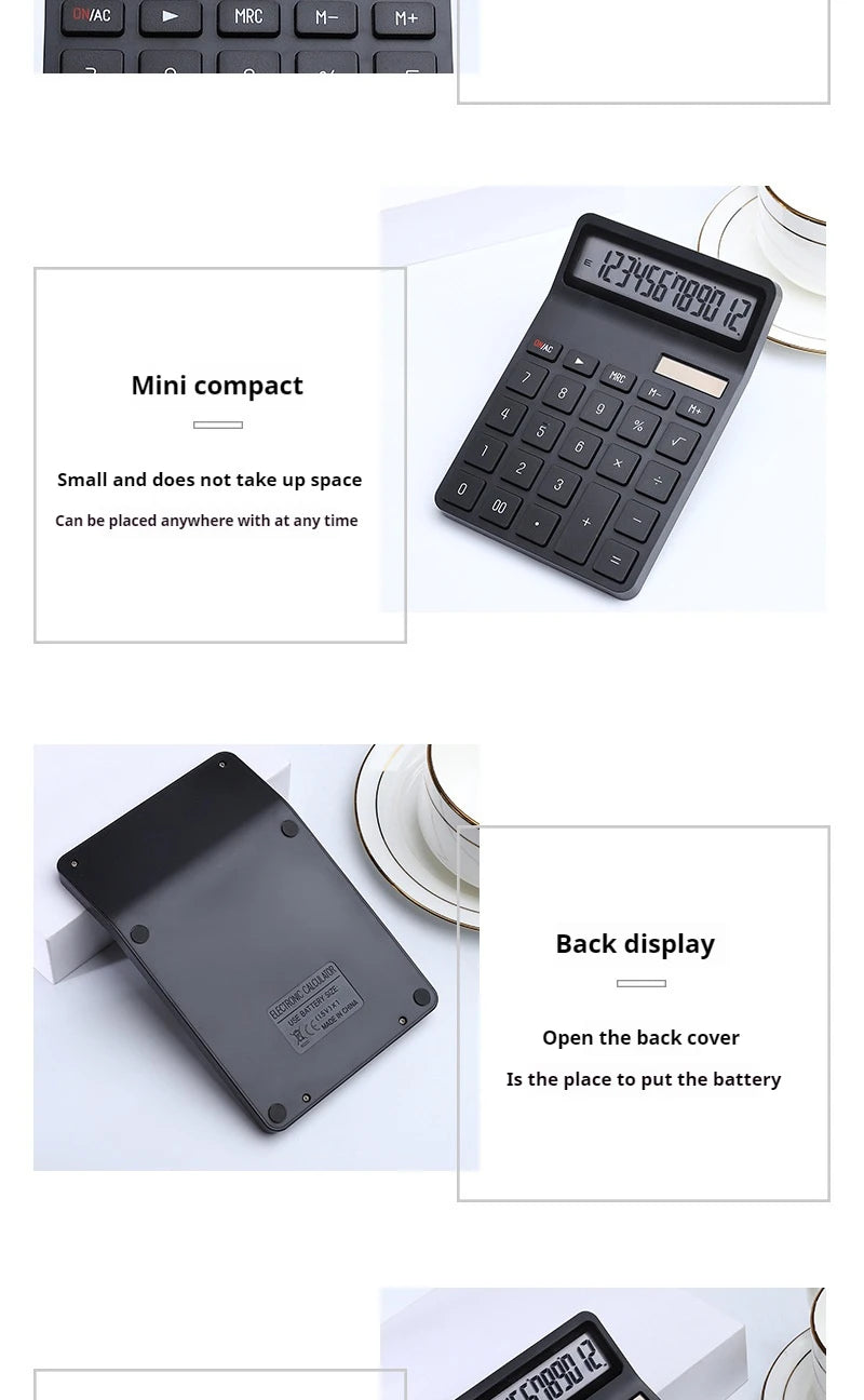 Calculadora Solar 12 Dígitos: Ideal para Casa, Escritório e Escola