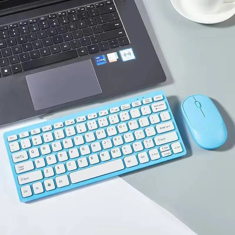 Teclado e Mouse Sem Fio 2.4G Portátil para Diversos Dispositivos