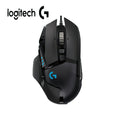 Mouse Logitech com fio, ideal para e-sports e jogos.