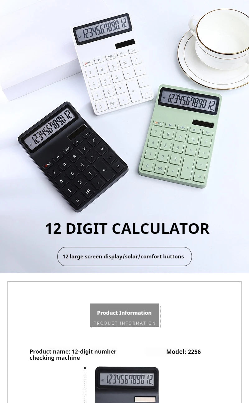 Calculadora Solar 12 Dígitos: Ideal para Casa, Escritório e Escola