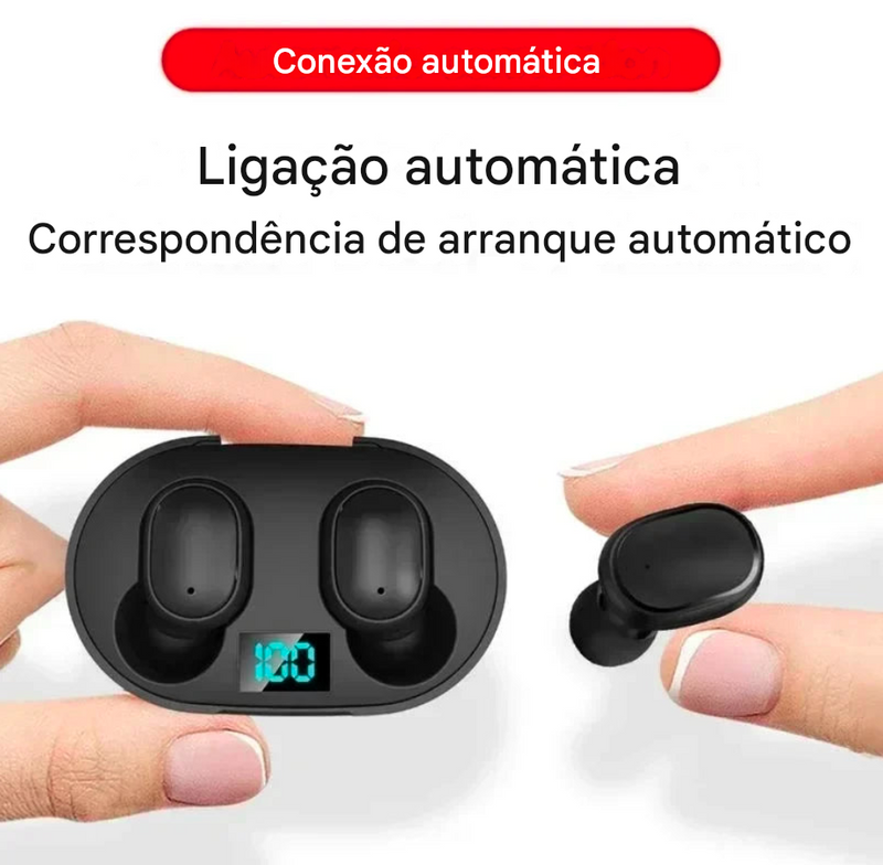 Auriculares Bluetooth com Cancelamento de Ruído e Microfone