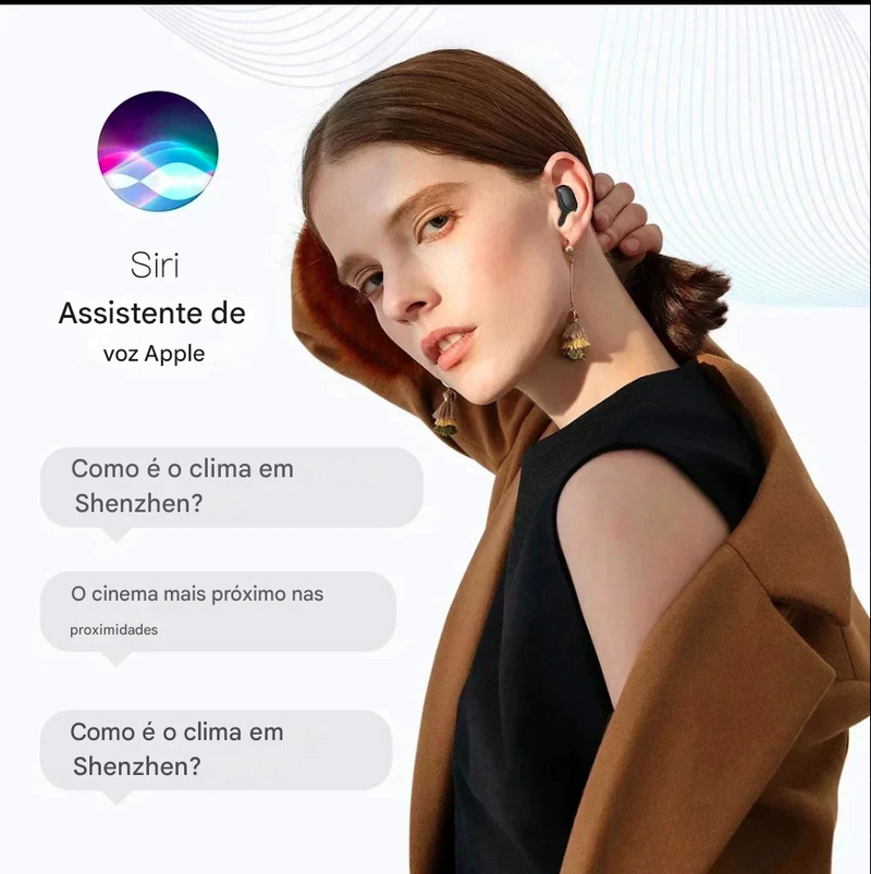 Auriculares Bluetooth com Cancelamento de Ruído e Microfone