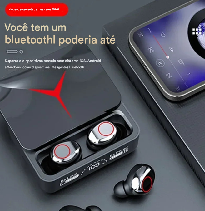 Fone Bluetooth com Som HIFI e Cancelamento