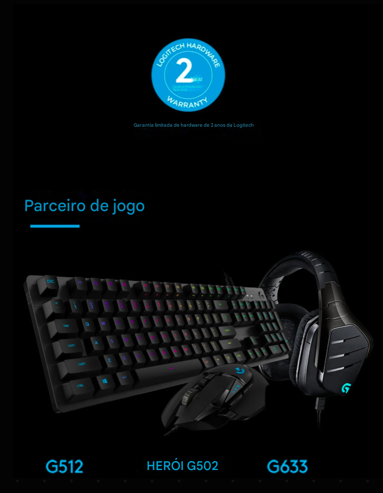 Mouse Logitech  Dominator Cable preciso e ideal para games.