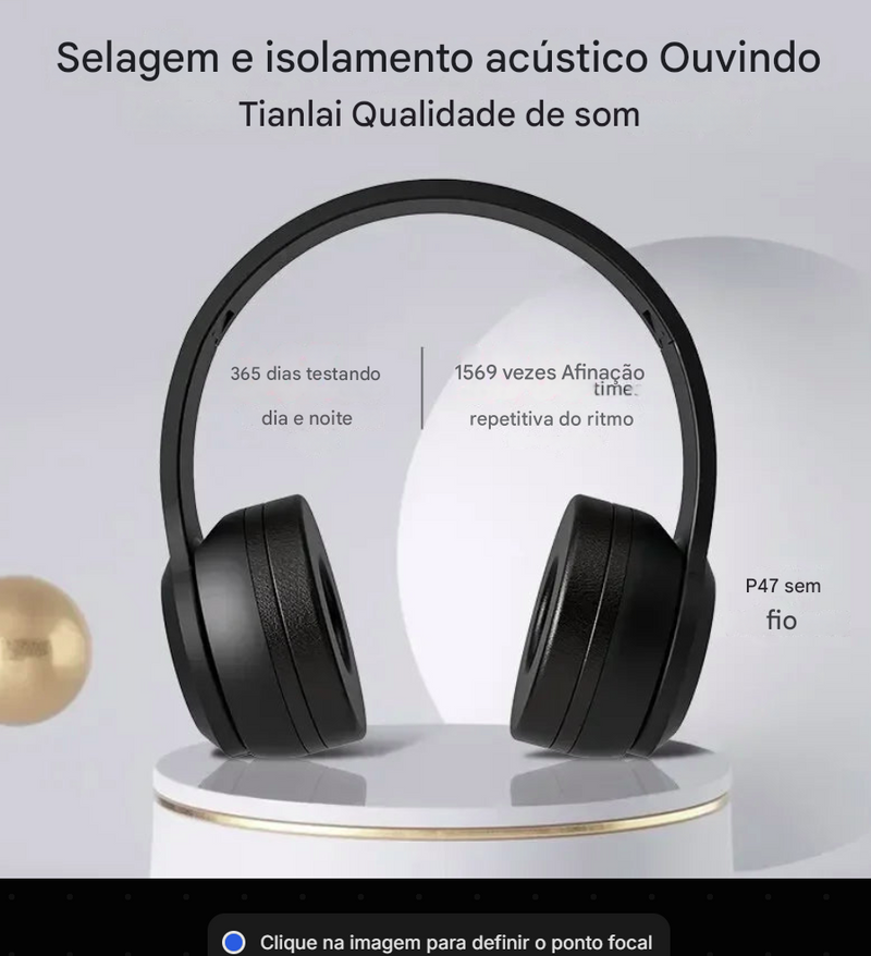 Fone de Ouvido Stereo Bluetooth 5.0 Sem Fio para Esportes