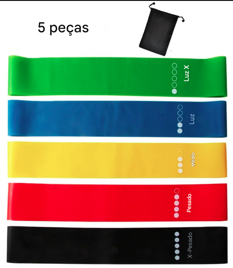 Conjunto de Bandas Elásticas para Treinamento e Yoga