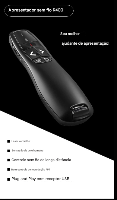 Apresentador Leiser e Controle Remoto Wireless para Multimídia