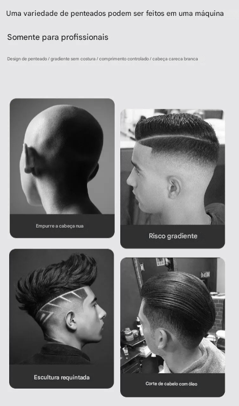 Máquina Recarregável para Corte de Cabelo Masculino