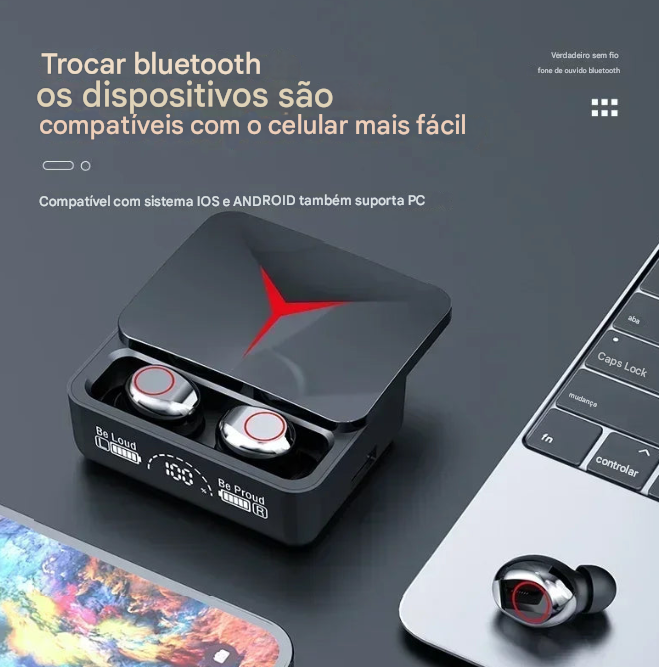 Fone Bluetooth com Som HIFI e Cancelamento